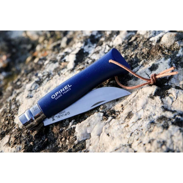 Couteau De Poche Baroudeur Avec Etui Bleu Opinel 7 Couteau De Poche Baroudeur Avec Etui Bleu Opinel – Image 5