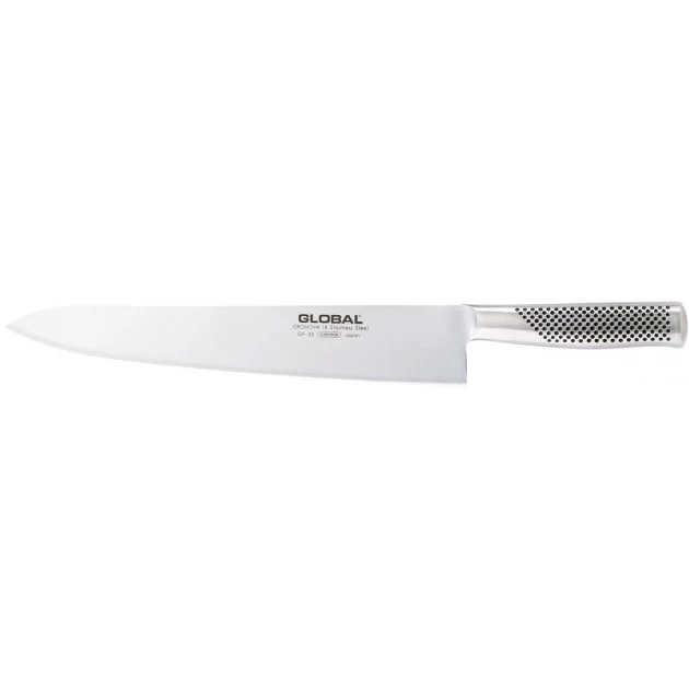 Couteau Du Chef 30 Cm Global - Lame Forgée Trempée 3 Couteau Du Chef 30 Cm Global - Lame Forgée Trempée