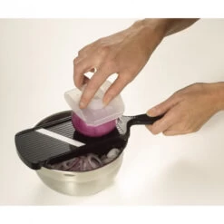 Mandoline Réglable Lame Céramique Avec Protège Doigts Kyocera Noire -Fournitures De Cuisine mandoline reglable lame ceramique avec protege doigts kyocera noire 2