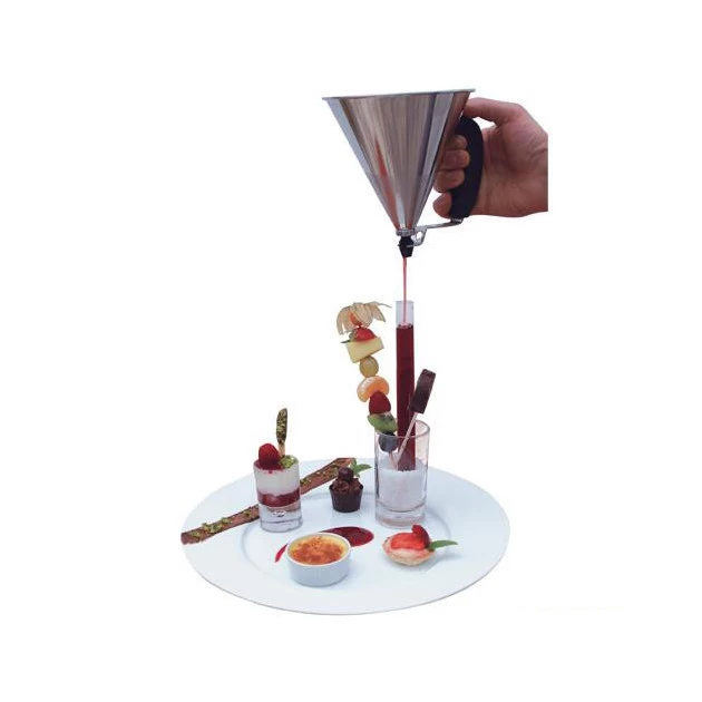 Mini Entonnoir à Piston Inox Noir KWIK De Buyer 4 Mini Entonnoir à Piston Inox Noir KWIK De Buyer – Image 2