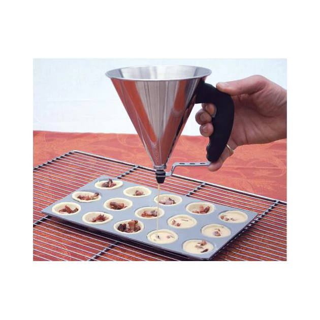 Mini Entonnoir à Piston Inox Noir KWIK De Buyer 5 Mini Entonnoir à Piston Inox Noir KWIK De Buyer – Image 3