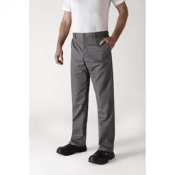 Pantalon De Cuisine Mixte Gris Anthracite TIMEO T.40 Robur