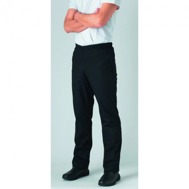 Pantalon De Cuisine Mixte Noir Pression UMINI T.2 Robur 3 Pantalon De Cuisine Mixte Noir Pression UMINI T.2 Robur