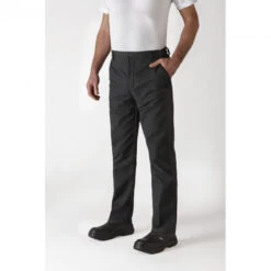 Pantalon De Cuisine Mixte Rayé Noir/Blanc TIMEO T.46 Robur