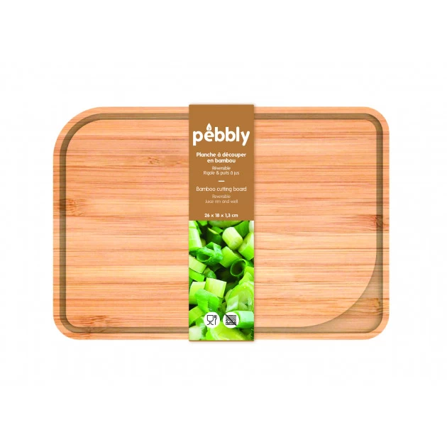 Planche à Découper Bambou Avec Rigole 26 X 18 Cm Pebbly 4 Planche à Découper Bambou Avec Rigole 26 X 18 Cm Pebbly – Image 2