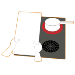 Protection Plaque De Cuisson En Verre 50 X 28 Cm Noir Pebbly -Fournitures De Cuisine protection plaque de cuisson en verre 50 x 28 cm noir pebbly 2