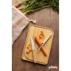 Set Planche à Découper Bambou 4 Pièces Pebbly