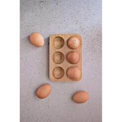 Support à Œufs En Bambou Pebbly -Fournitures De Cuisine support a oeufs en bambou pebbly 1