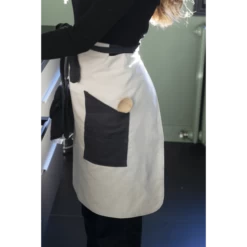 Tablier De Cuisine Crème Et Ardoise Pebbly -Fournitures De Cuisine tablier de cuisine creme et ardoise pebbly 2