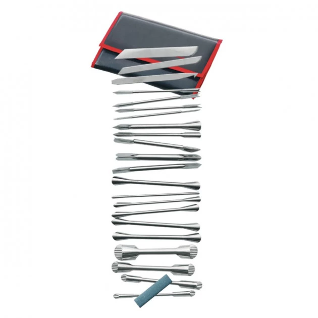 Trousse 22 Outils + Pierre à Affuter Tellier 3 Trousse 22 Outils + Pierre à Affuter Tellier