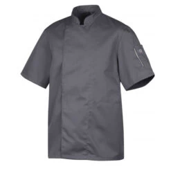Veste De Cuisine Mixte Anthracite NERO T.2 Robur Manches Courtes
