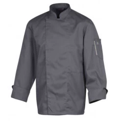 Veste De Cuisine Mixte Anthracite NERO T.2 Robur Manches Longues