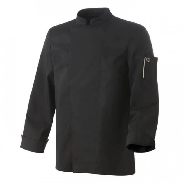 Veste De Cuisine Mixte Noire Parement NERO T.0 Robur Manches Longues 3 Veste De Cuisine Mixte Noire Parement NERO T.0 Robur Manches Longues