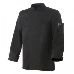 Veste De Cuisine Mixte Noire Parement NERO T.6 Robur Manches Longues