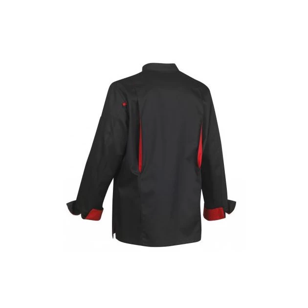 Veste De Cuisine Mixte Noire/Rouge BOKO T.1 Robur 4 Veste De Cuisine Mixte Noire/Rouge BOKO T.1 Robur – Image 2